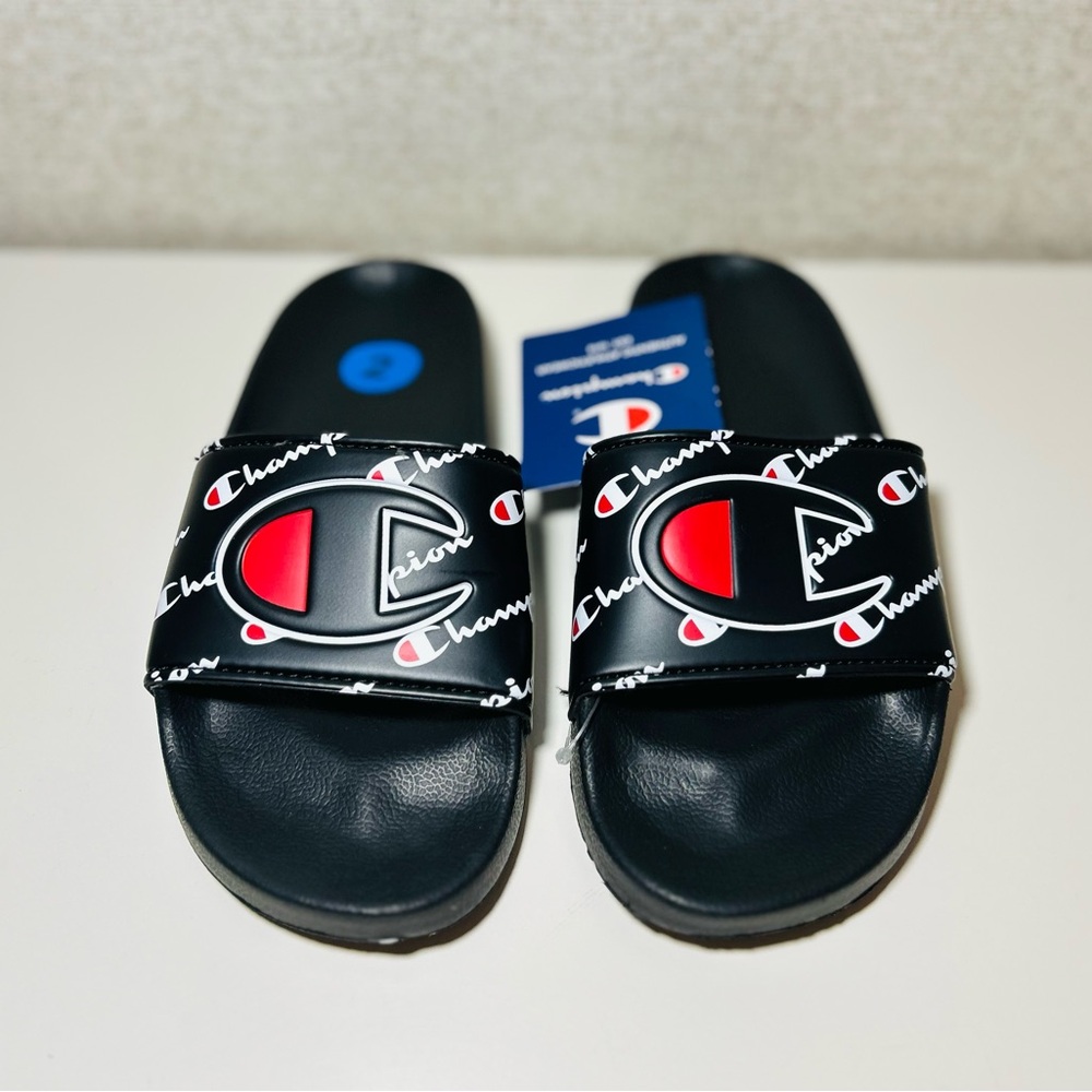 Champion Kids Black Slides